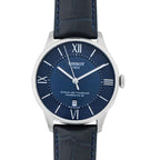 Tissot Chemin Des Tourelles Powermatic 80 Blue Dial Blue Leather Strap Watch for Men - T099.407.16.048.00