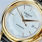 Tissot Carson Automatic White Dial Brown Leather Strap Watch For Women - T085.207.36.011.00