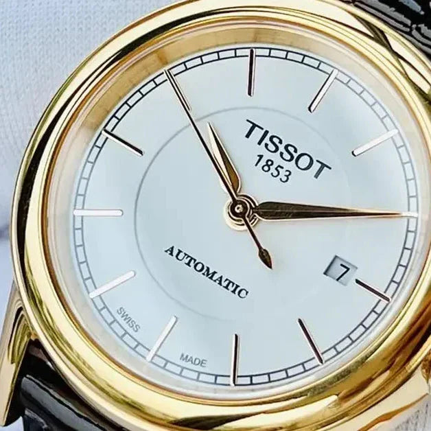 Tissot Carson Automatic White Dial Brown Leather Strap Watch For Women - T085.207.36.011.00