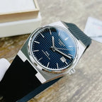 Tissot PRX Powermatic 80 Blue Dial Black Rubber Strap Watch for Men - T137.407.17.041.00