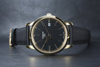 Tissot T Classic Dream Black Dial Black Leather Strap Watch for Men - T033.410.36.051.01