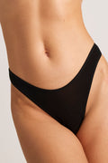 Slink Dipped Thong in Black