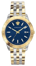 Versace Men's Watch Univers Blue Two-Tone Bracelet