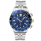 Versace Hellenyium Chronograph Men's Blue Silver Watch