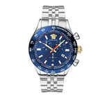 Versace Hellenyium Chronograph Men's Blue Silver Watch