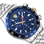 Versace Hellenyium Chronograph Men's Blue Silver Watch