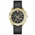 Versace Men's Watch Chrono Sporty 46mm Black Gold