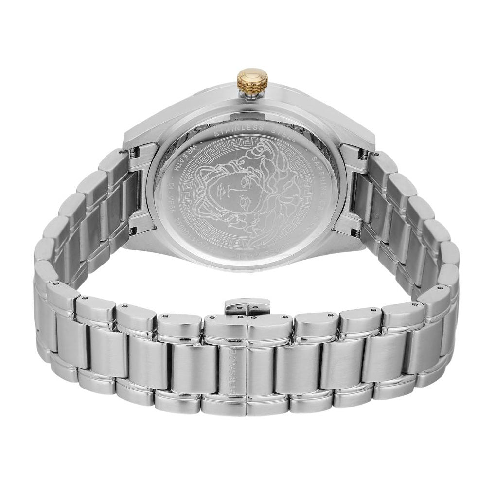 Versace V-Code 42mm Blue Dial Stainless Steel Men's Watch