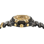 Versace Icon Active Chronograph 44mm Men's Gold Black Sport Watch