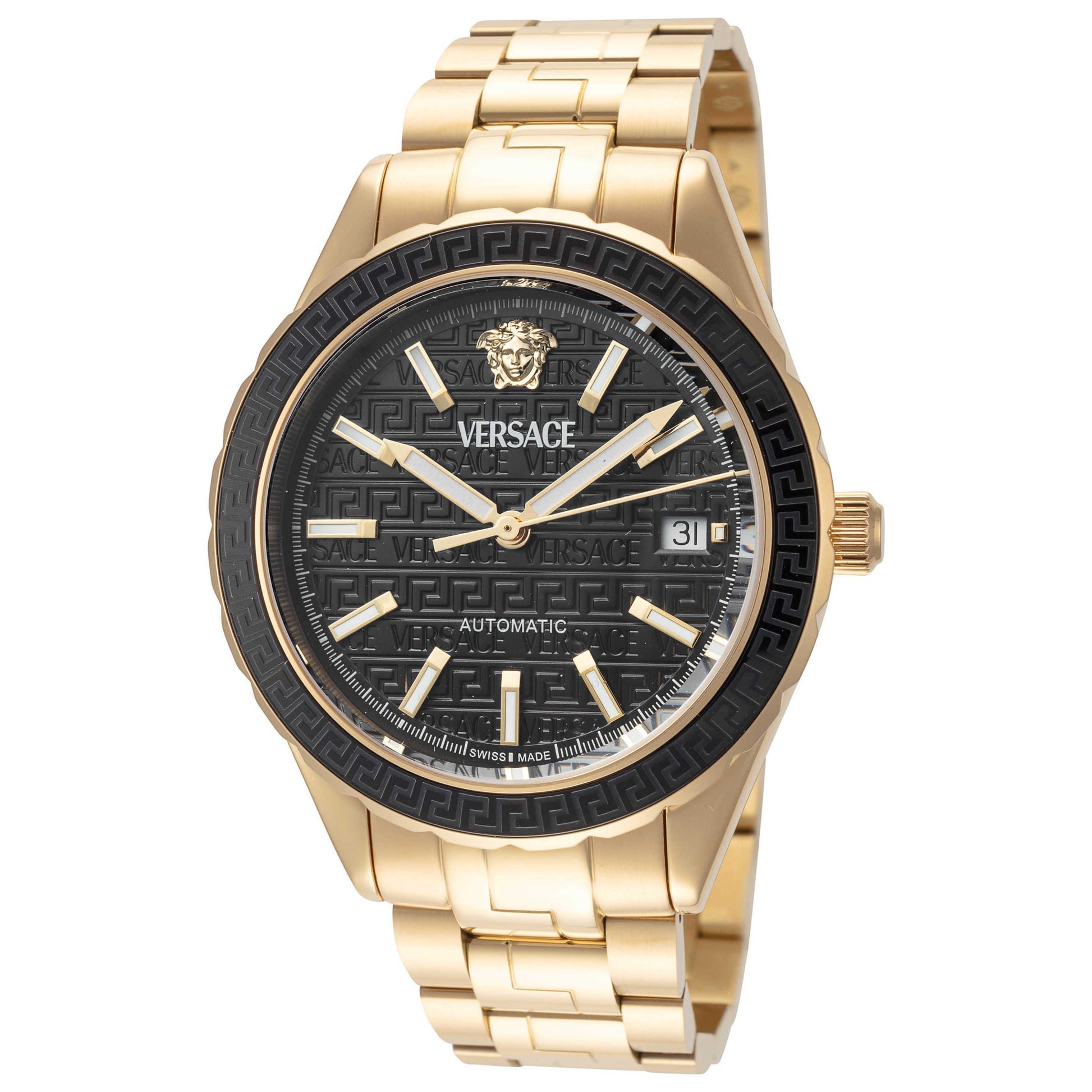 Versace Hellenyium Automatic Men's Black Gold Watch