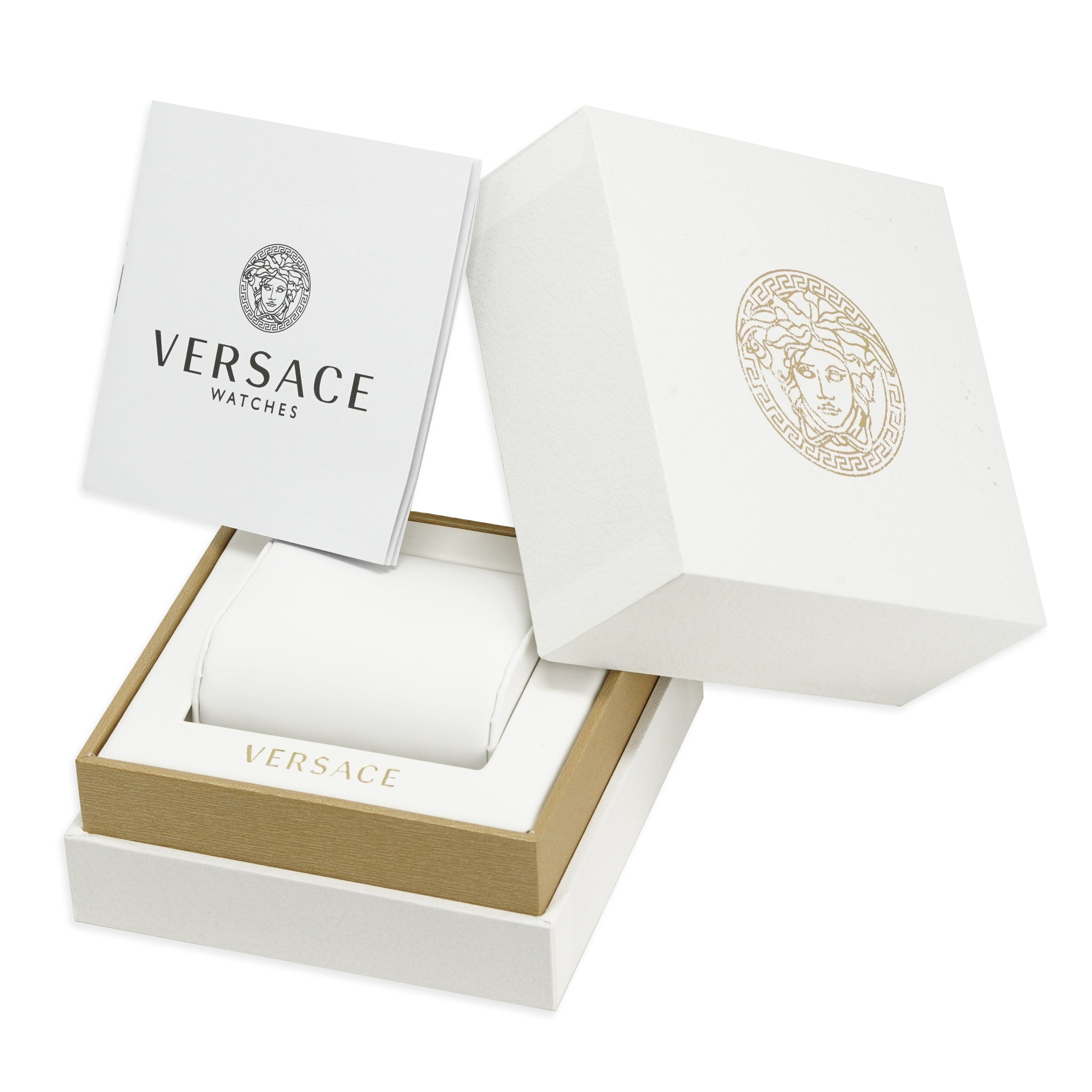 Versace Ladies Watch Greca Signature 38mm Black Silver