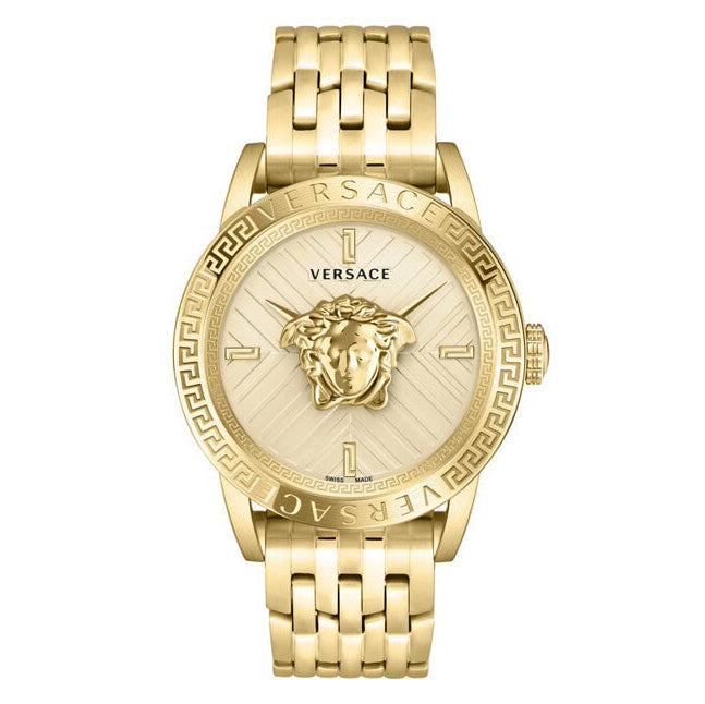 Versace V-Code Quartz Men's Gold Watch