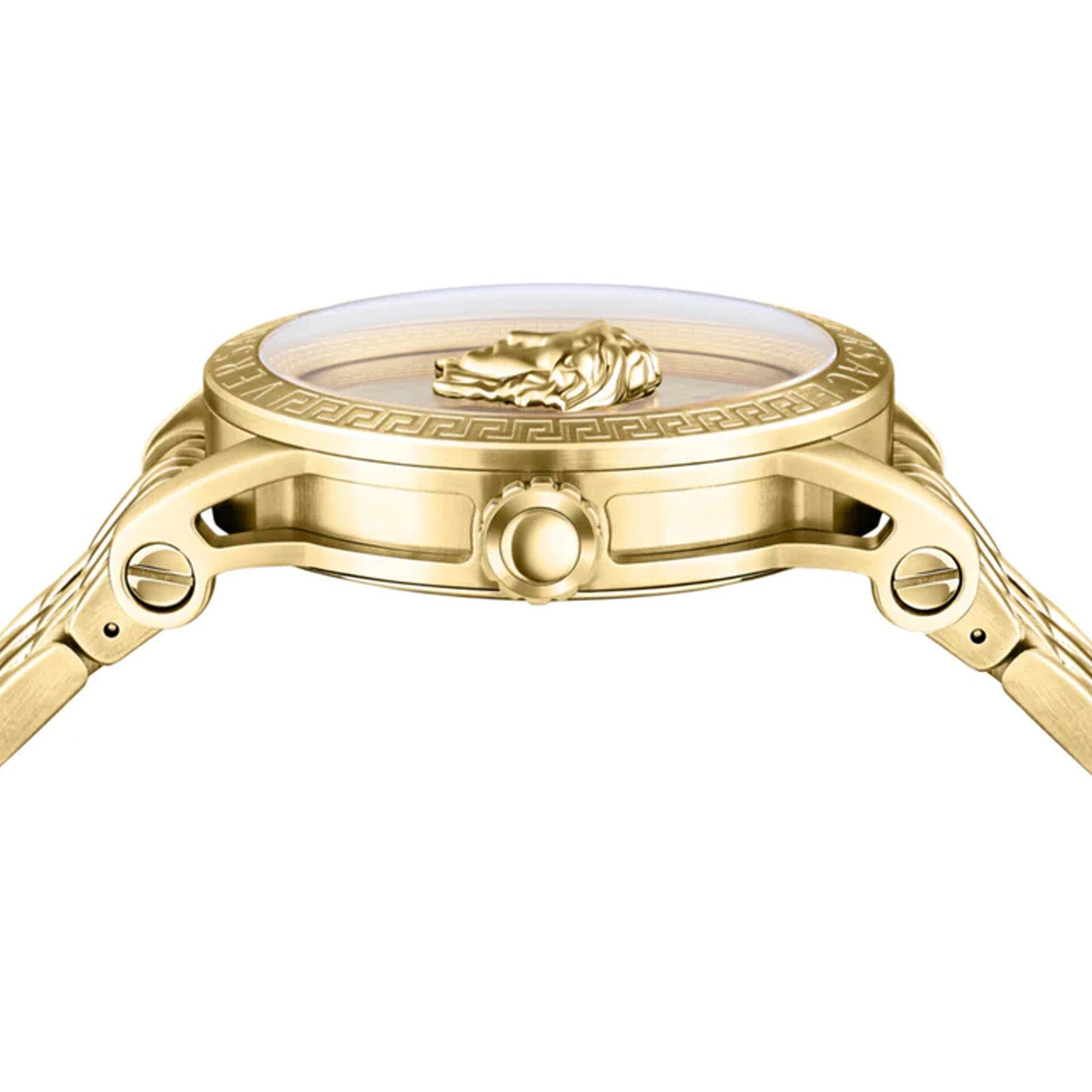 Versace V-Code Quartz Men's Gold Watch