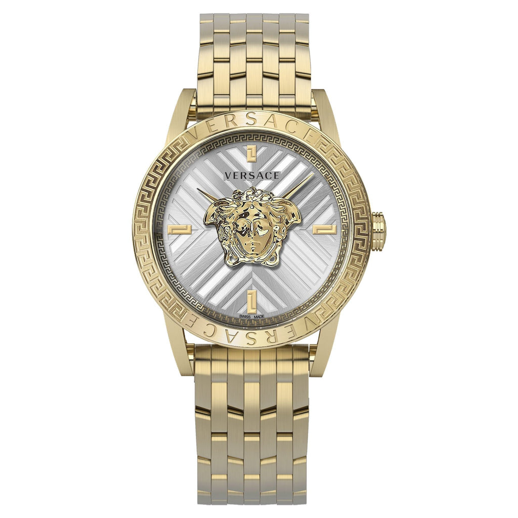 Versace V-Code Quartz Men's Silver Gold Watch