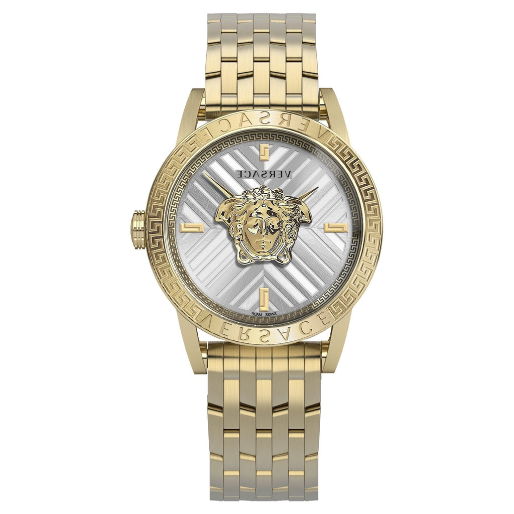 Versace V-Code Quartz Men's Silver Gold Watch