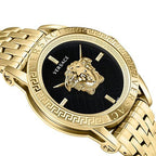 Versace V-Code Quartz Men's Black Gold Watch