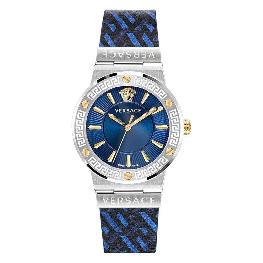 Versace Ladies Watch Greca 38mm Logo Blue