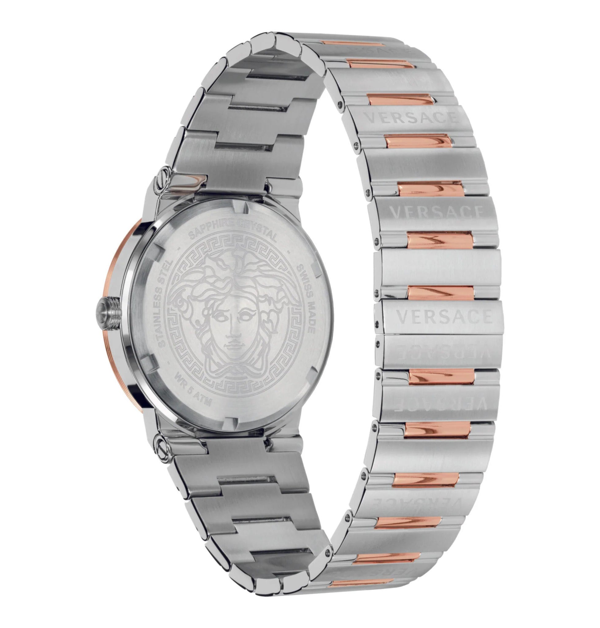 Versace Greca Logo Men’s Silver Quartz Watch
