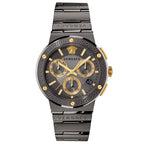 Versace Greca Logo Chronograph Men's Grey Watch