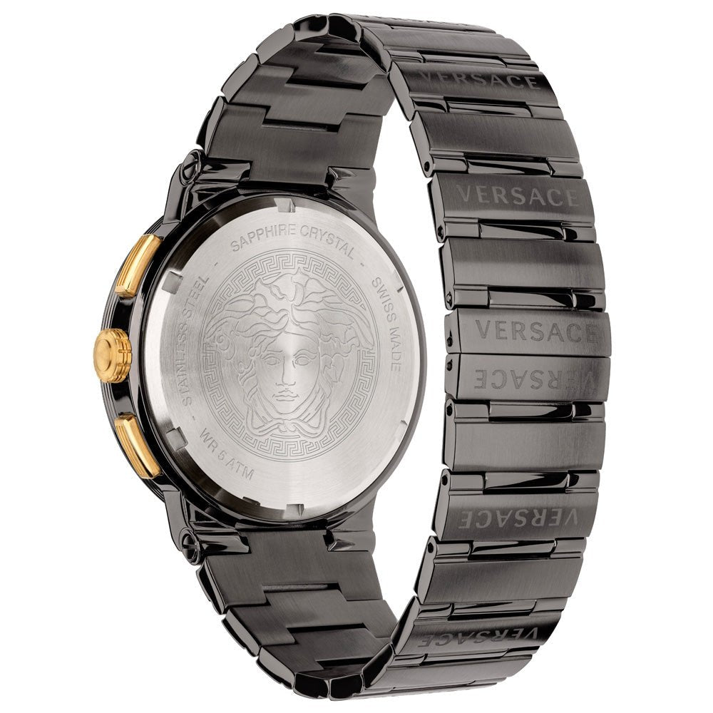 Versace Greca Logo Chronograph Men's Grey Watch