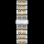 Tissot T Classic Carson Quartz White Dial Two Tone Steel Strap Watch for Men - T085.410.22.011.00