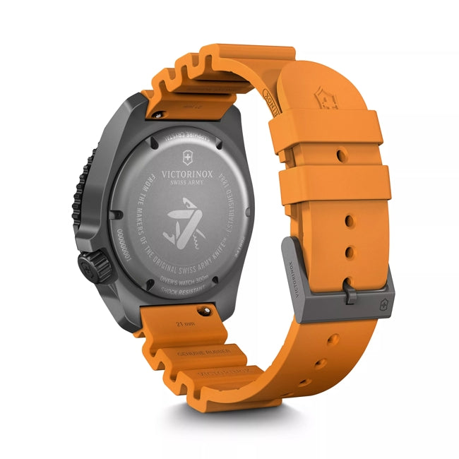 Victorinox Dive Pro Automatic Orange Rubber Black Dial Watch 241996