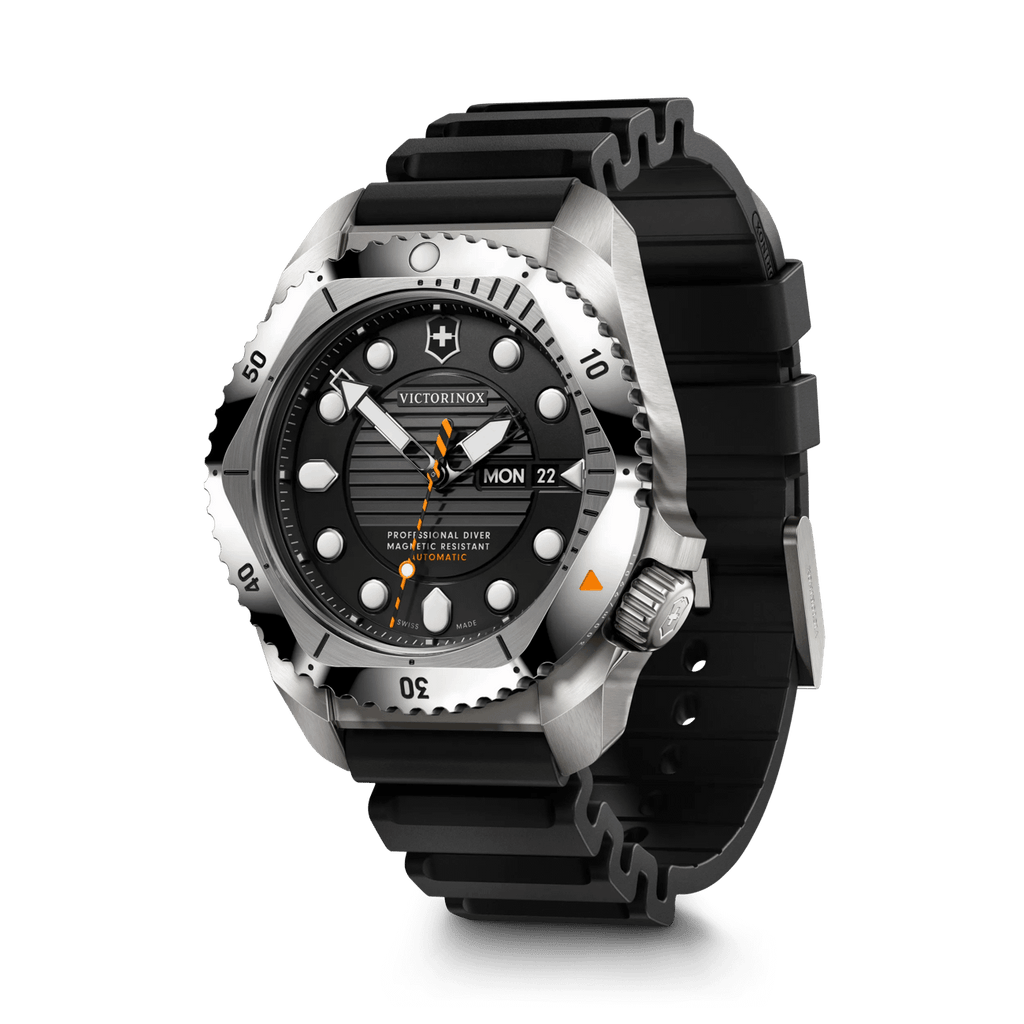 Victorinox Dive Pro Titanium Automatic Black Rubber Black Dial Watch 242070