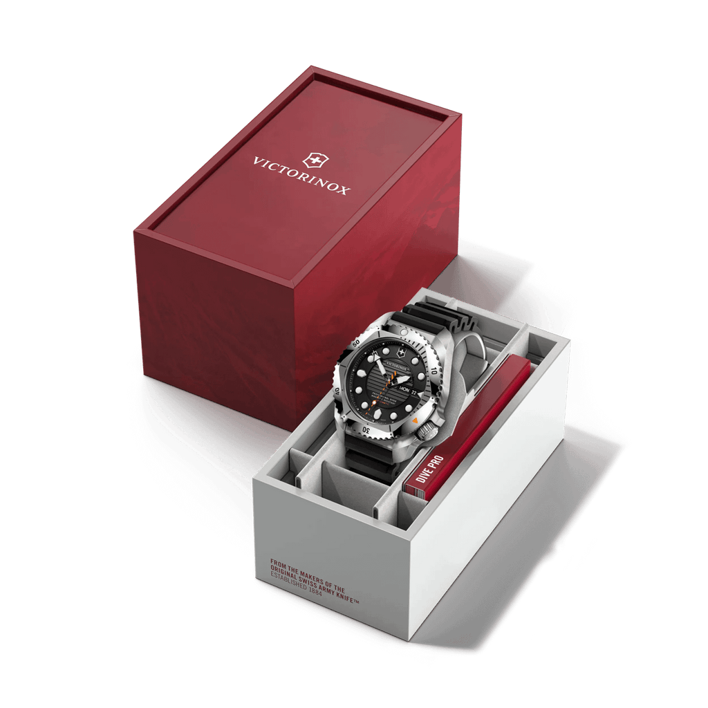 Victorinox Dive Pro Titanium Automatic Black Rubber Black Dial Watch 242070