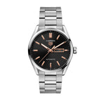 TAG Heuer Carrera Men's Black and Gold Day-Date Automatic Watch