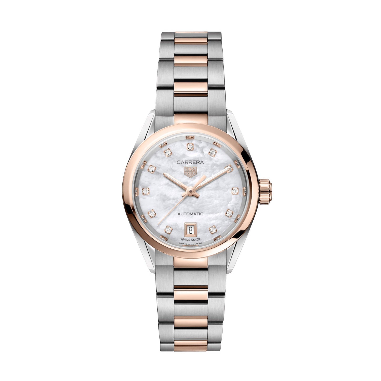 TAG Heuer Carrera Ladies White Rose Gold Watch