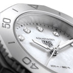 TAG Heuer Aquaracer Ladies White Mother of Pearl Diamond Watch