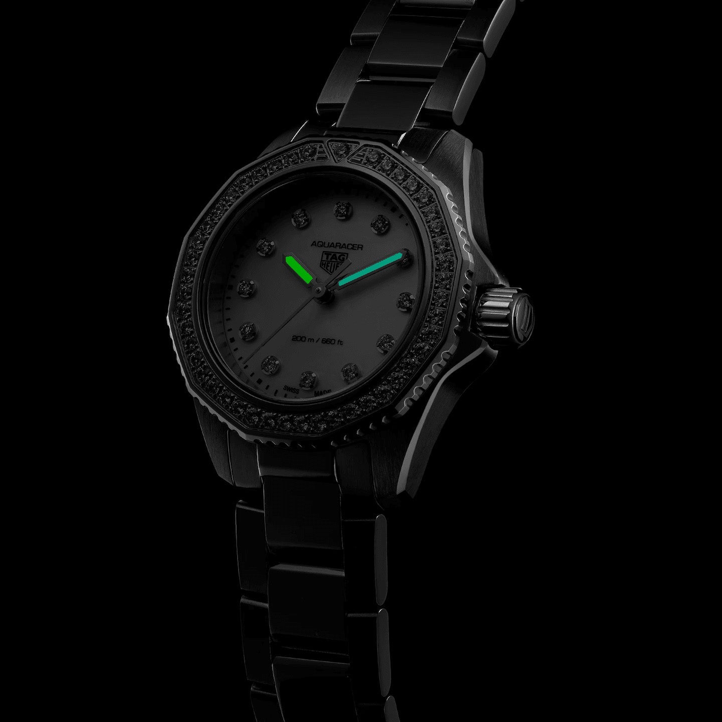 TAG Heuer Aquaracer Ladies White Diamond Quartz Watch