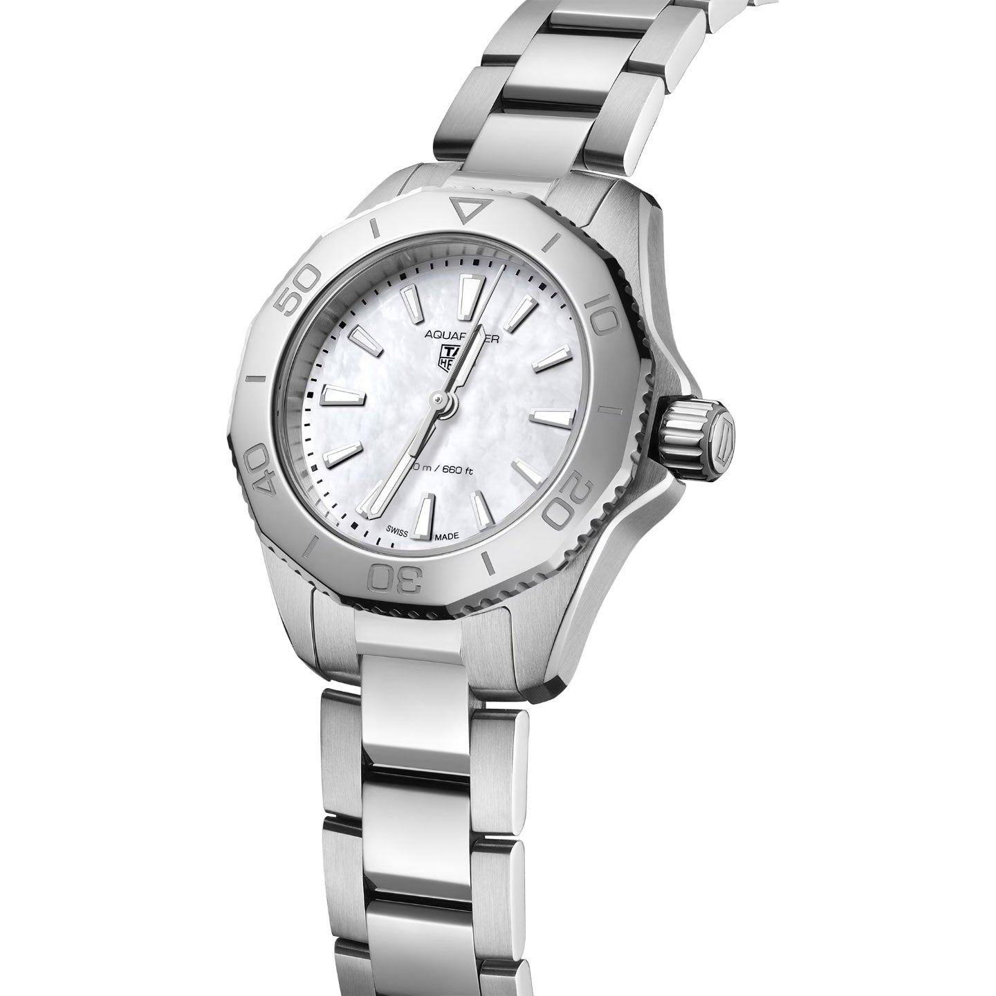 TAG Heuer Aquaracer Ladies White Mother-of-Pearl Quartz Watch