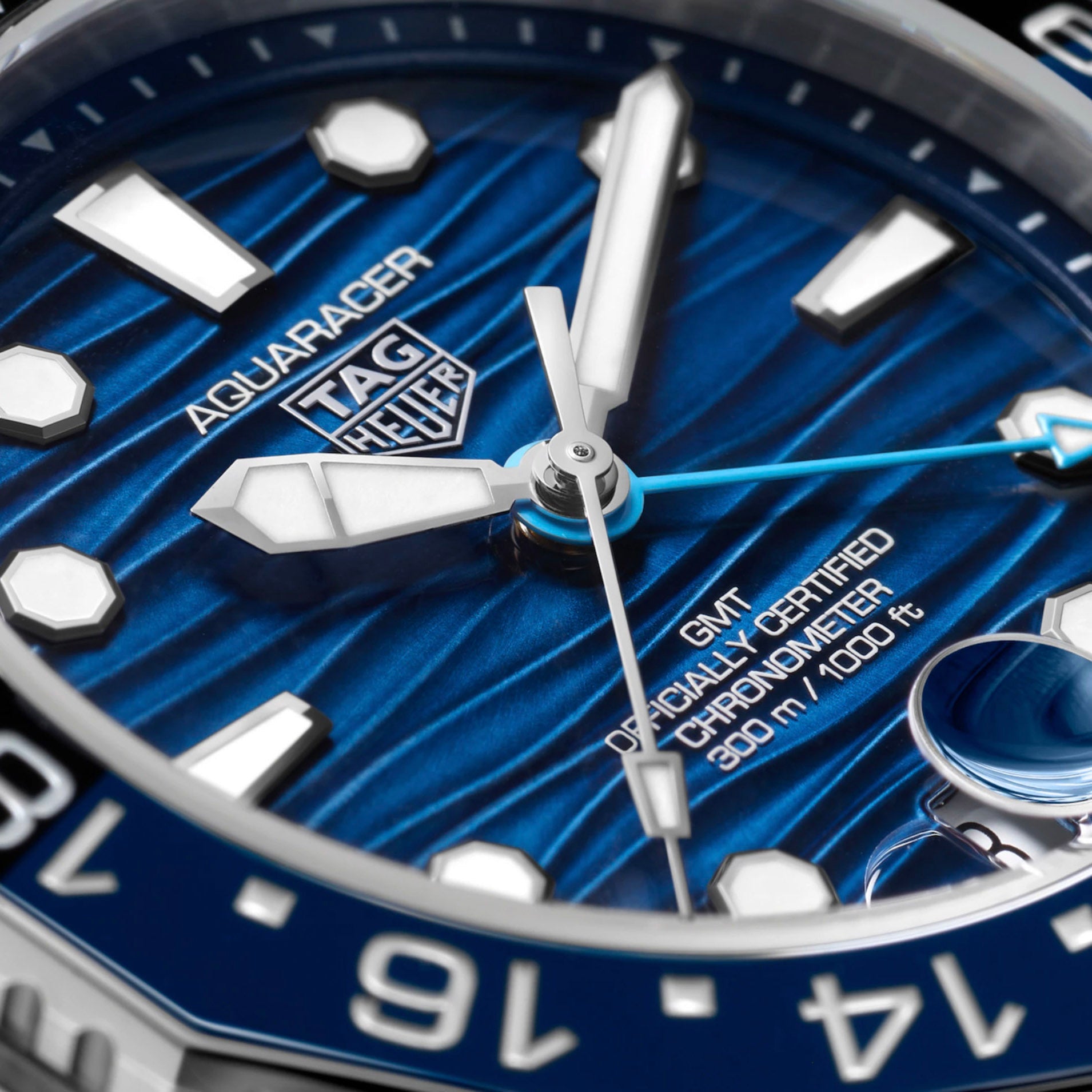 Tag Heuer Aquaracer Professional 300 GMT Men's Blue Watch