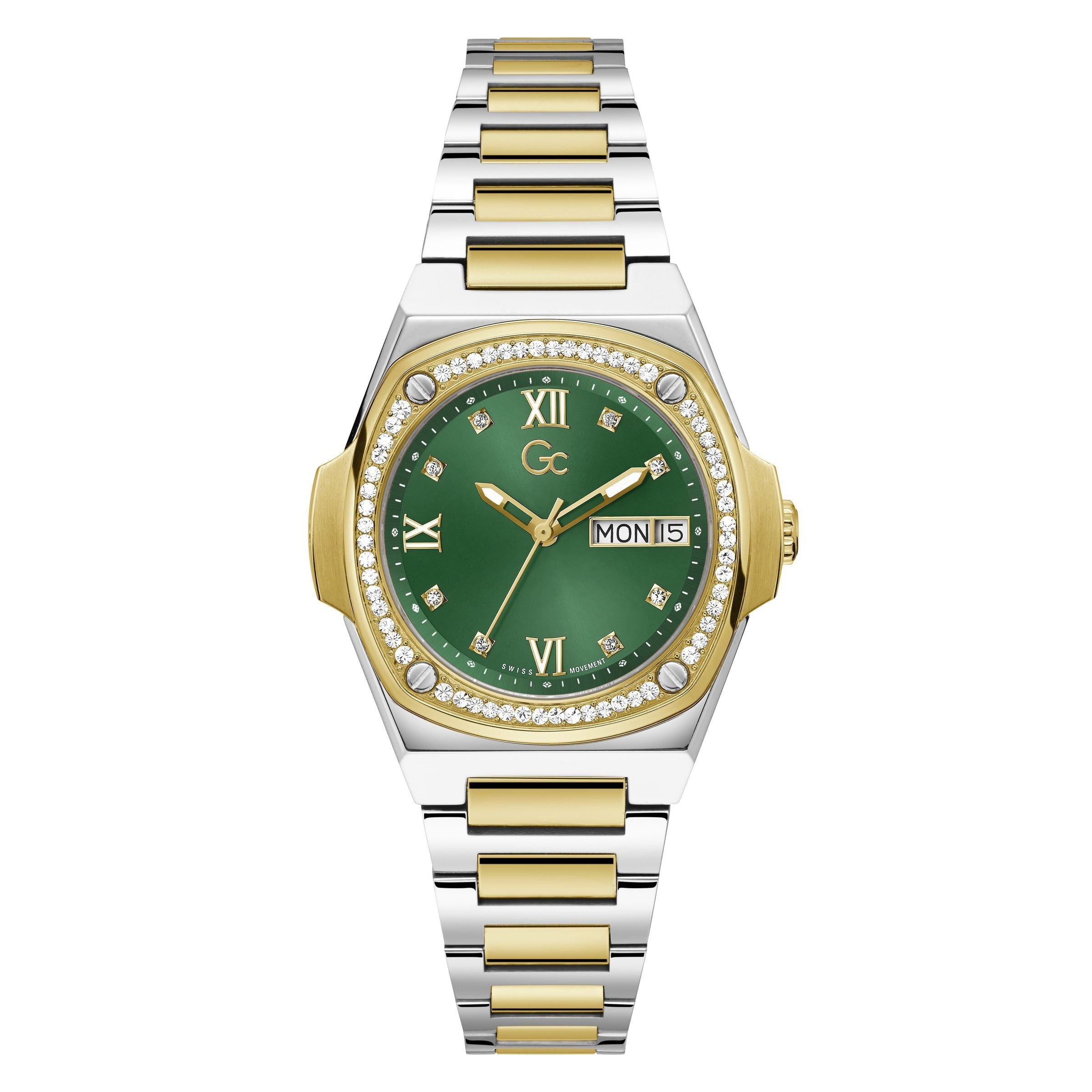 Gc Coussin Shape Lady Ladies Green Watch