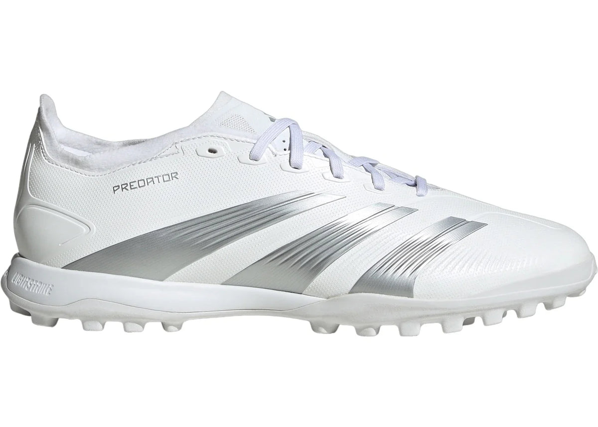 adidas Predator 24 League Low Turf Cloud White Silver Metallic Grey