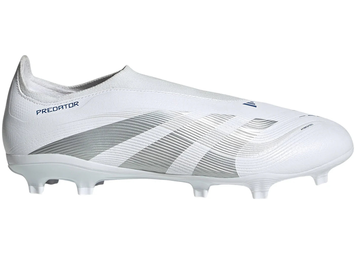 adidas Predator League Laceless FG/MG Cloud White Silver Metallic Bright Royal