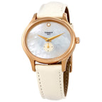 Tissot T Lady Bella Ora Mother of Pearl Dial Cream Leather Strap Watch for Women - T103.310.36.111.00