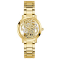 Guess Ladies Quattro Clear Gold Watch