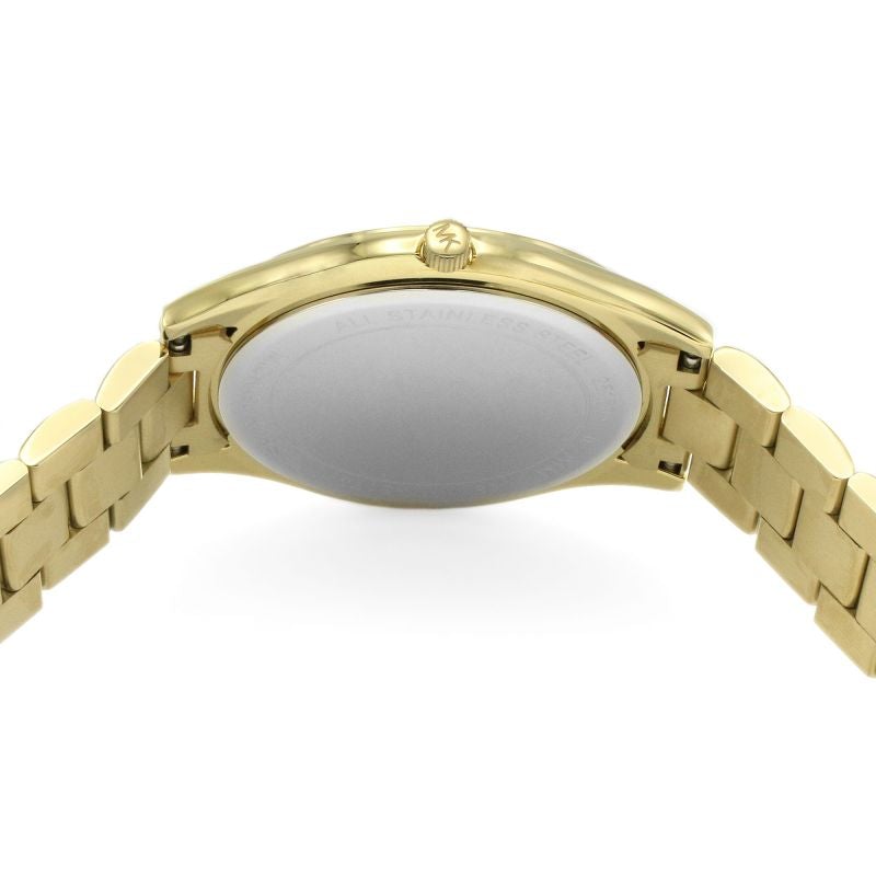 Michael Kors Ladies Slim Runway Gold Watch