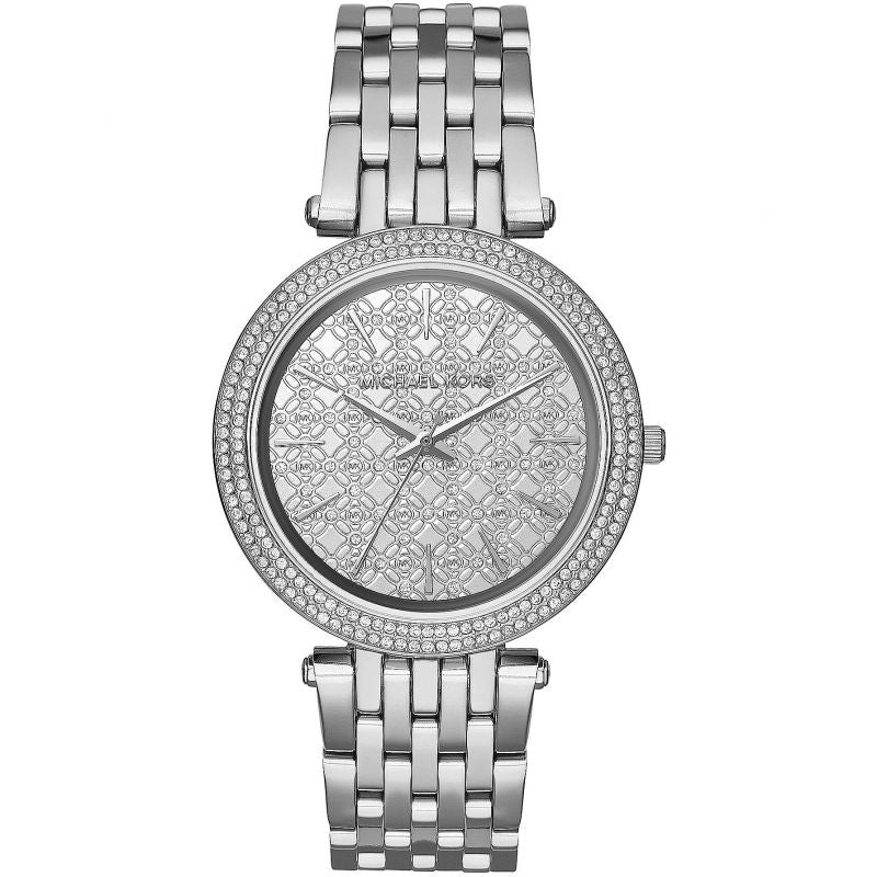 Michael Kors Ladies  Darci Silver Motif Watch