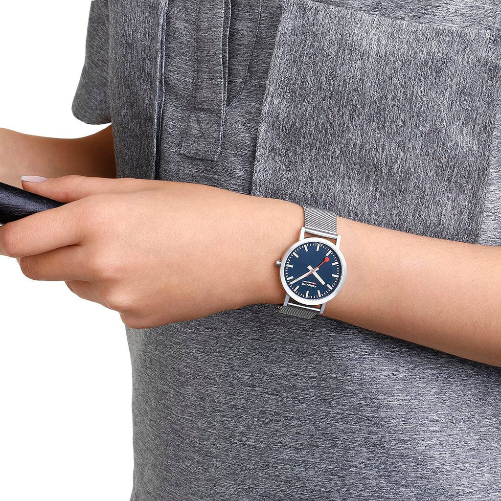 Mondaine Classic Unisex Silver Watch