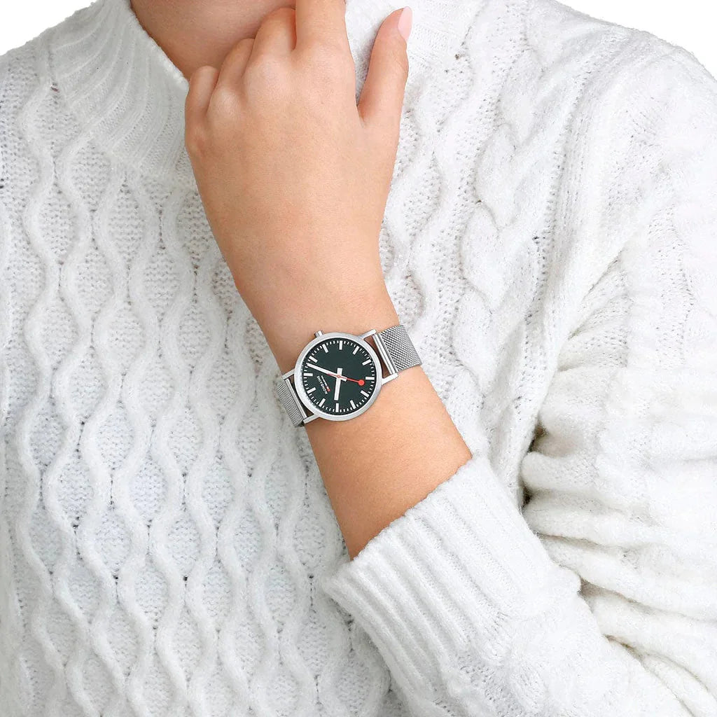 Mondaine Classic Unisex Silver Watch
