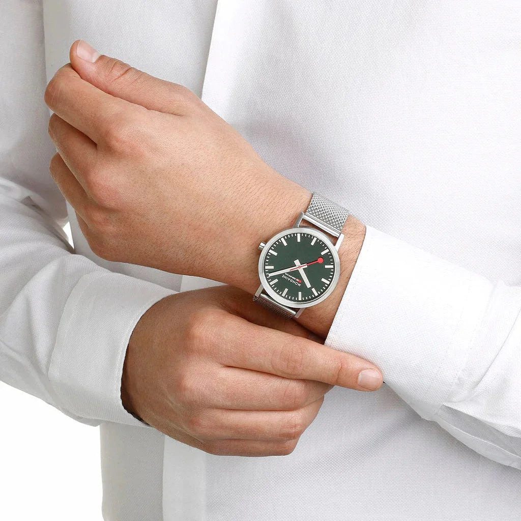Mondaine Classic Unisex Silver Watch