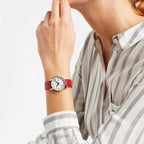 Mondaine Evo2 Ladies White Red Watch