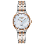 Roamer Slim-Line Classic Ladies Two-Tone Rose Gold Watch