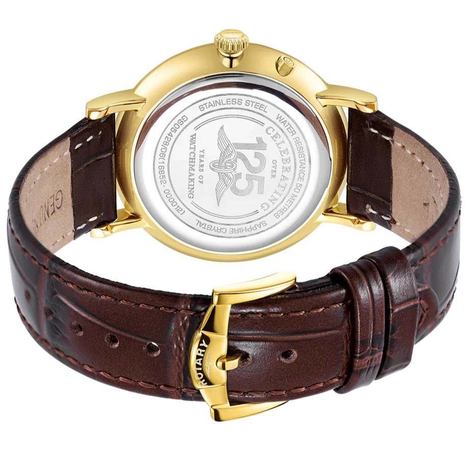 Rotary Windsor Moon-Phase  Men's Brown Watch