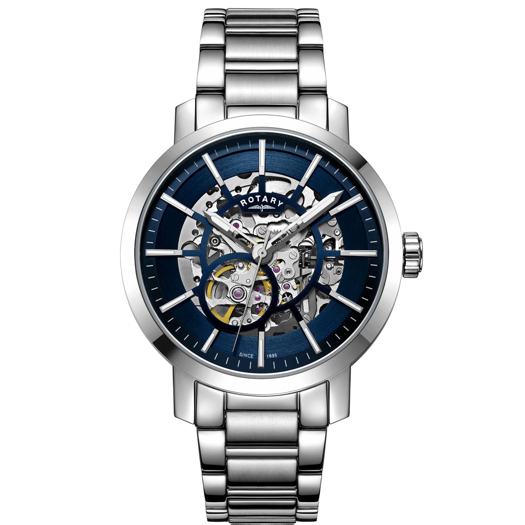 Rotary Greenwich Skeleton Men's Blue Watch