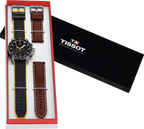 Tissot T Sport Supersport Chrono Tour De France Black Dial Black Nylon Strap Watch for Men - T125.617.17.051.00