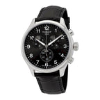 Tissot Chrono XL Classic Black Dial Black Leather Strap Watch For Men - T116.617.16.057.00